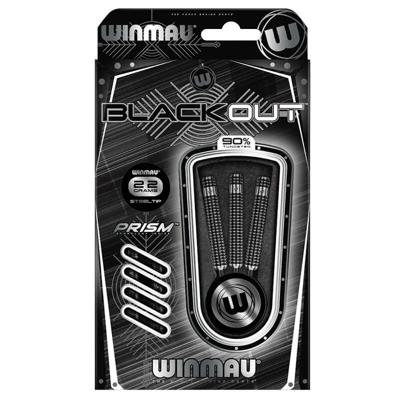 Smiginio strėlytės Winmau Blackout 1 90% Steel Tip 21 g