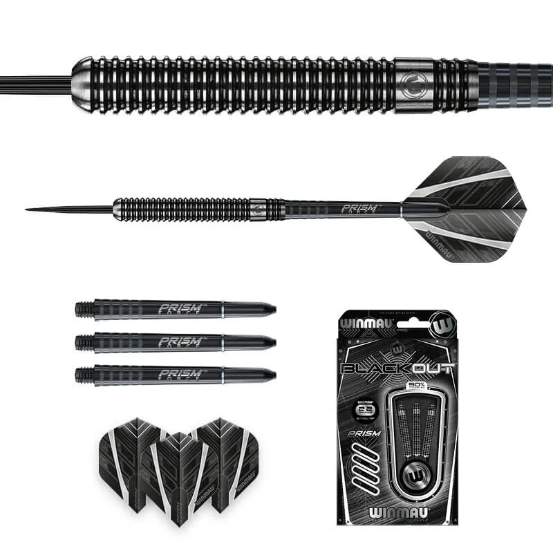 1083_2022g_20blackout_20-_20image_205_1_1 Smiginio strėlytės Winmau Blackout 1 90% Steel Tip 23 g