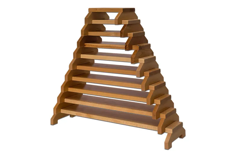 Gimnastikos ir kūno rengybos suoliukų rinkinys Wood-line (10vnt)