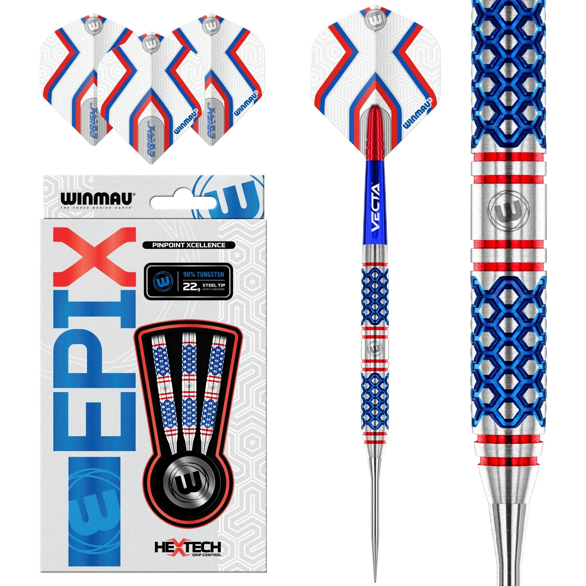 Smiginio strėlytės Winmau Epix 90% Steel Tip 24g