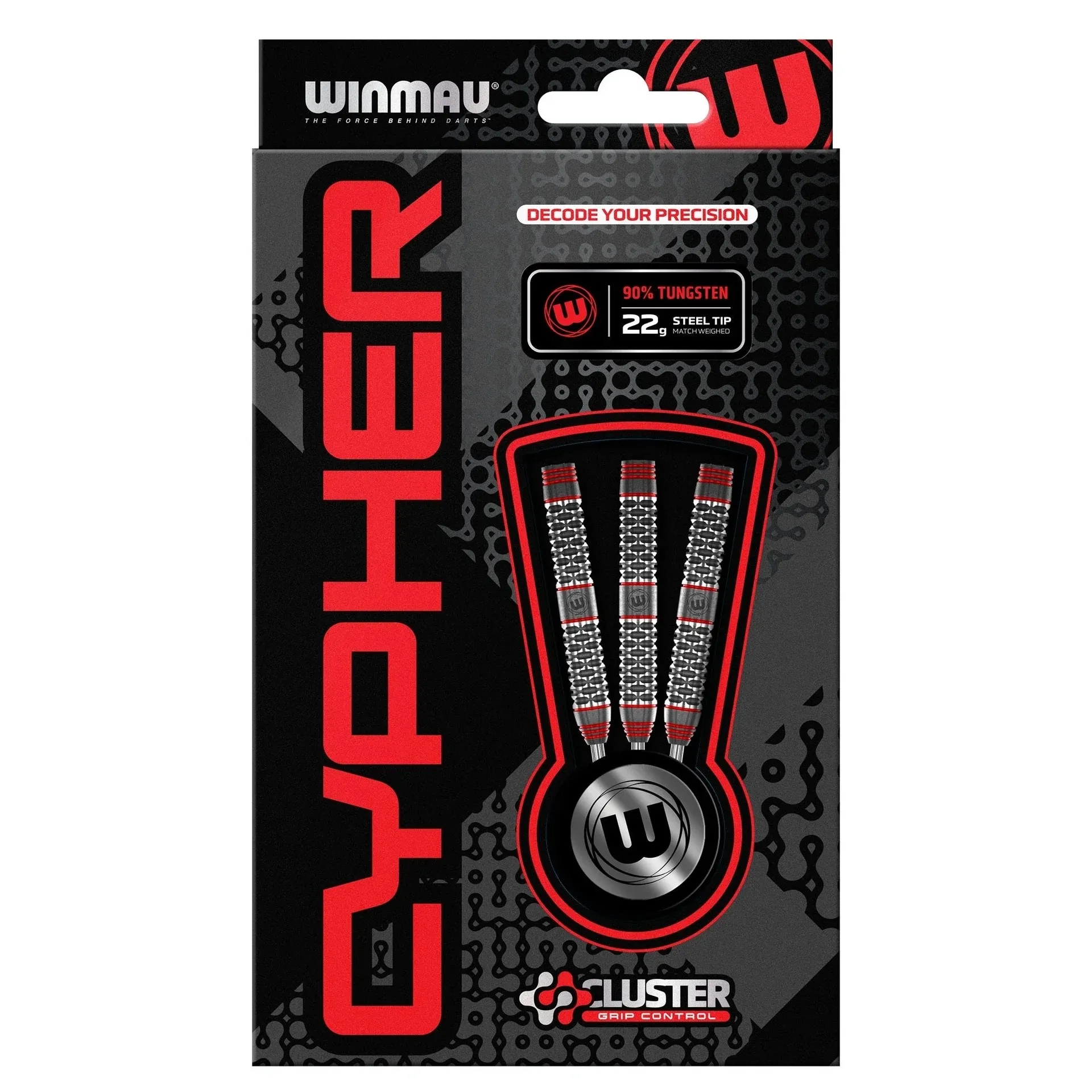 1520cypher22gimage4_1 Smiginio strėlytės Winmau Winmau Cypher 90% Steel Tip 24 g