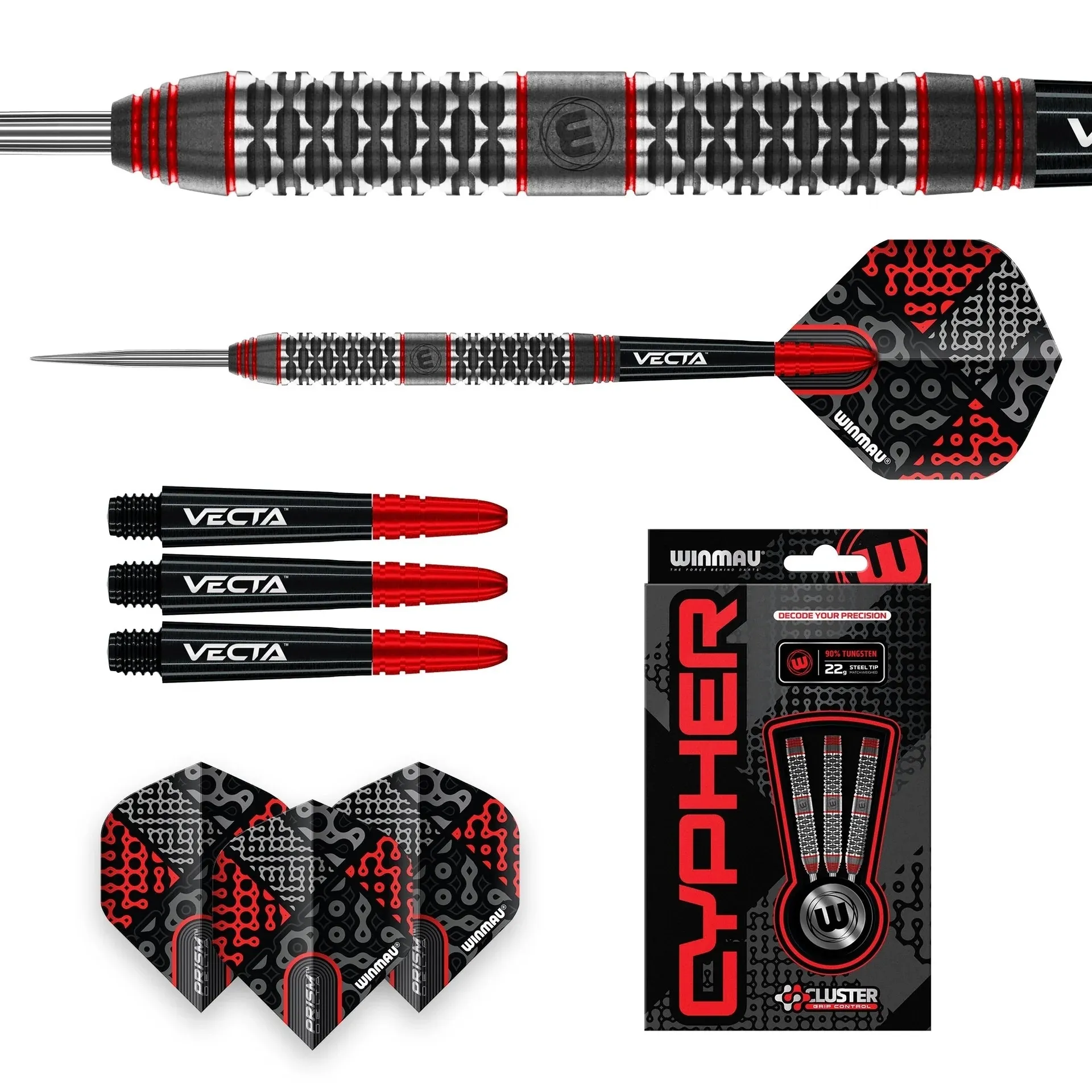 1520cypher22gimage5_1 Smiginio strėlytės Winmau Winmau Cypher 90% Steel Tip 24 g