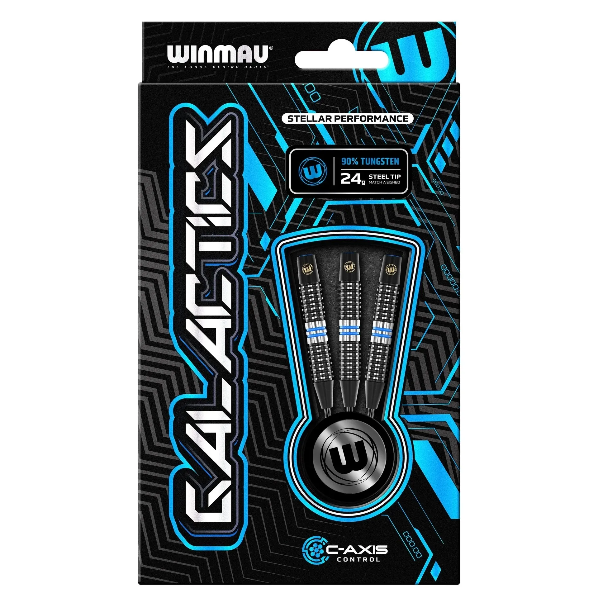 1526galactics24gimage4 Smiginio strėlytės Winmau Galactics 90% Steel Tip 24 g