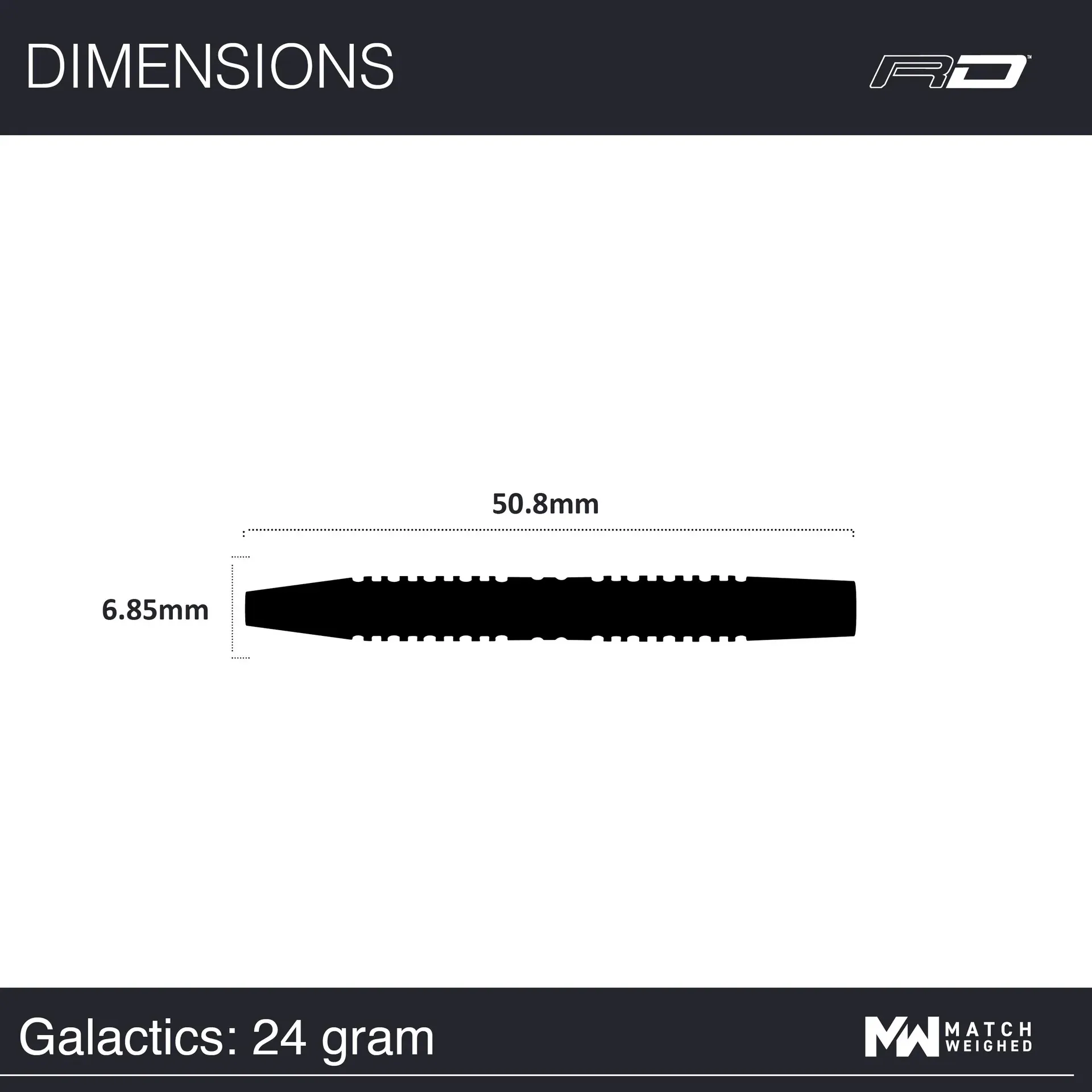 1526galactics24gimage7 Smiginio strėlytės Winmau Galactics 90% Steel Tip 24 g