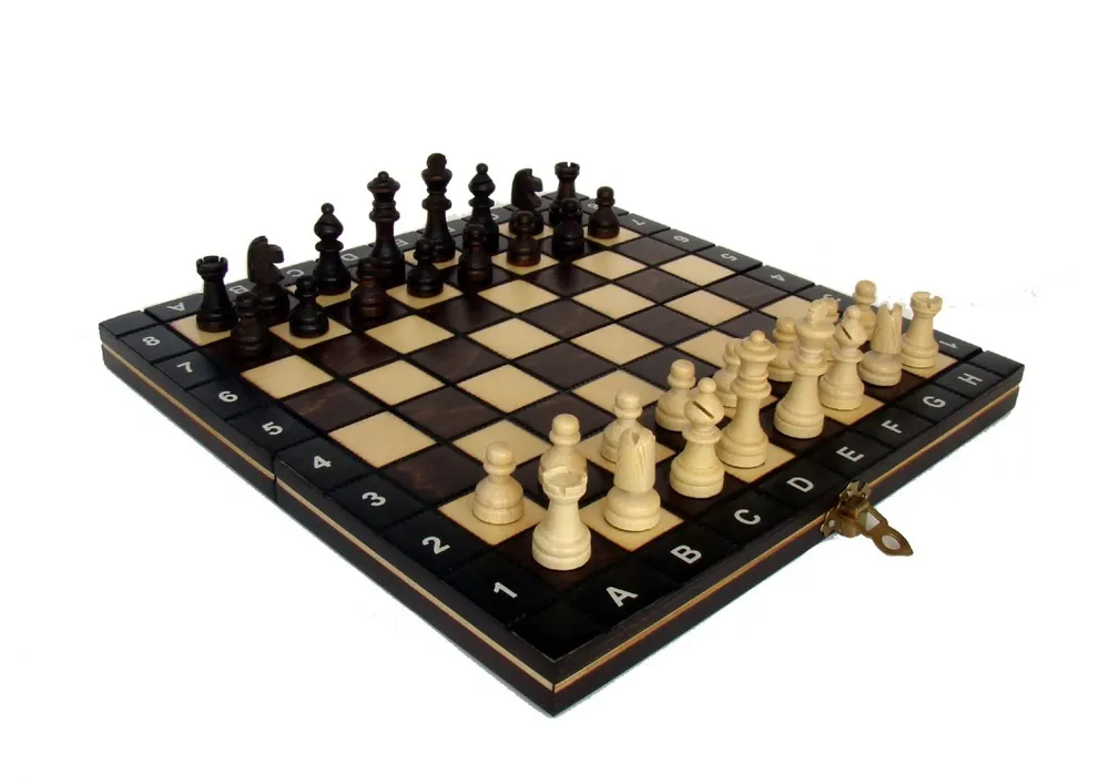 1_2_5 Magnetiniai šachmatai Magnetic School 260x130x40mm, karalius 50mm