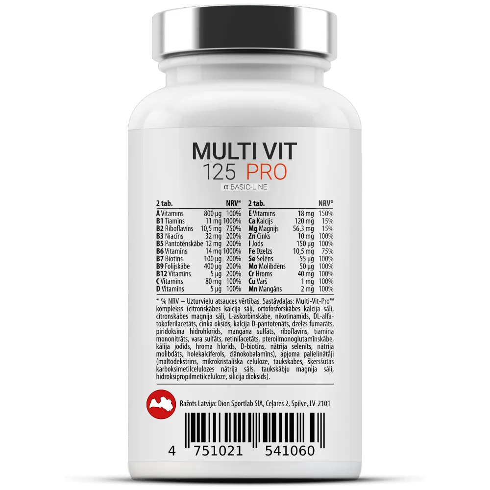 MULTI-VIT 125 PRO 120 tablečių