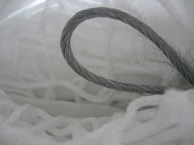 Lauko teniso tinklas PP3mm (baltas su trosu)