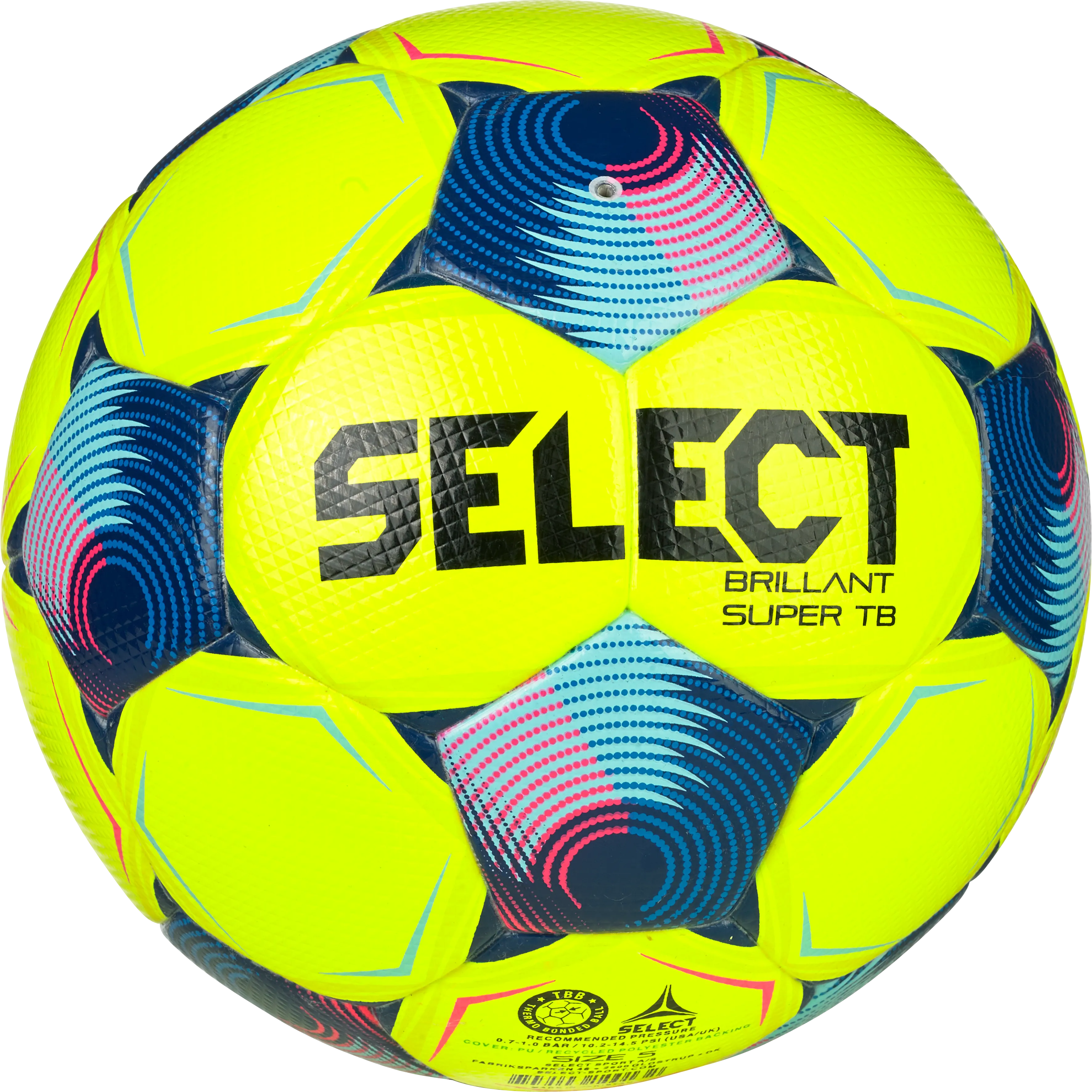 Futbolo kamuolys Brillant Super TB v25 FIFA Quality Pro Geltonas dydis 5