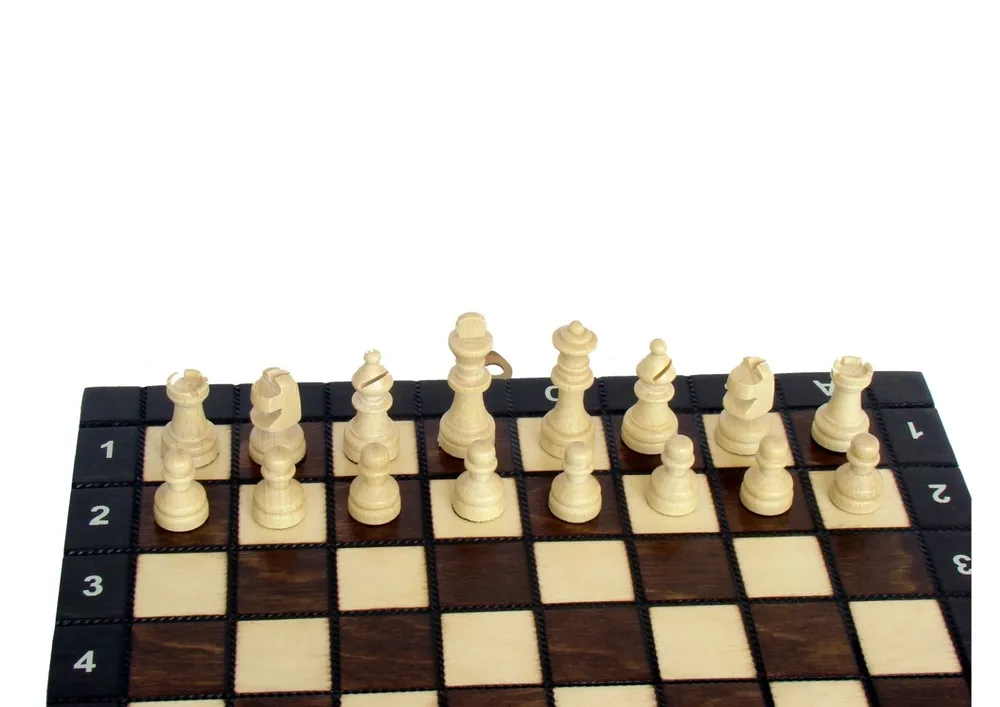 4_1_3 Magnetiniai šachmatai Magnetic School 260x130x40mm, karalius 50mm