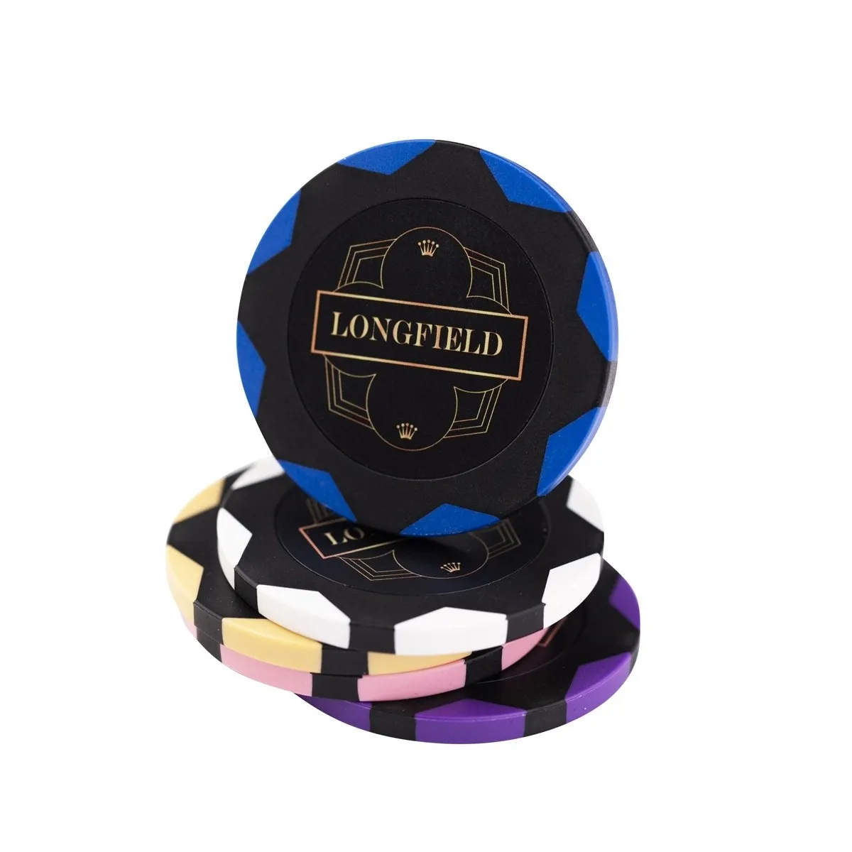 Pokerio rinkinys juodame dėkle 500 žetonų, 14g