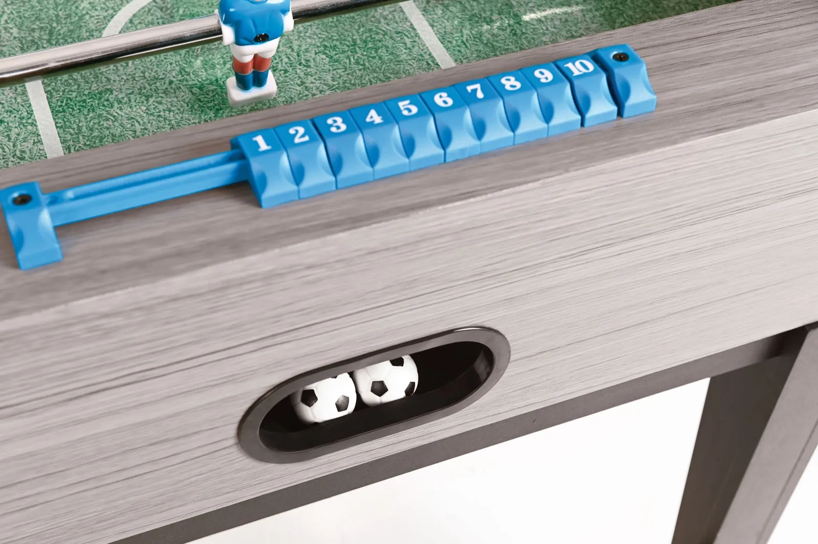 Futbolo stalas Garlando F-zero, pilkas ąžuolas, teleskopiniai strypai