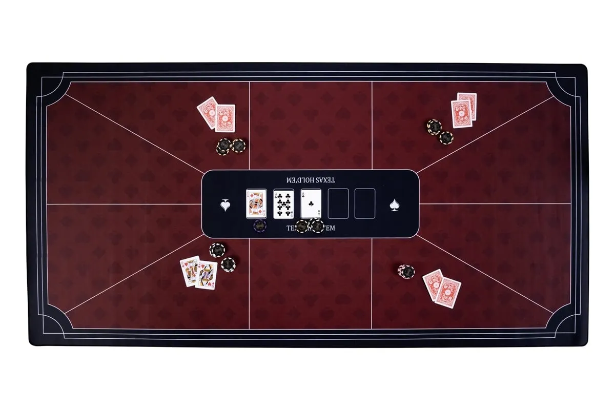 Pokerio kilimėlis, raudonas 177 × 89 cm