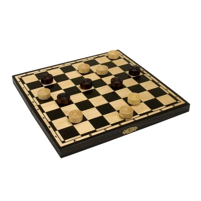 Medinės šaškės 25x25cm