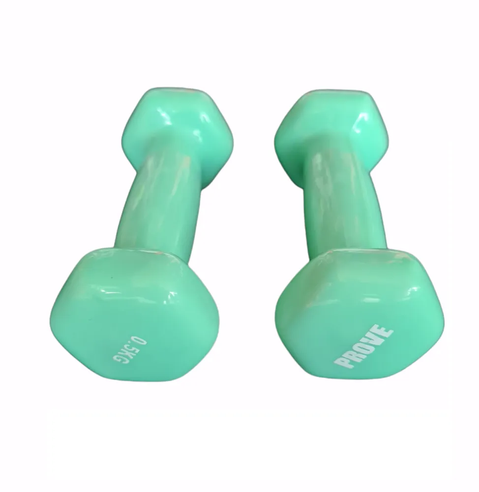 aerobikos_hantelis_0_5kg Šešiakampis aerobikos hantelis Prove 0,5kg (1vnt)