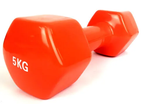 Šešiakampis aerobikos hantelis Prove 5kg (1vnt)