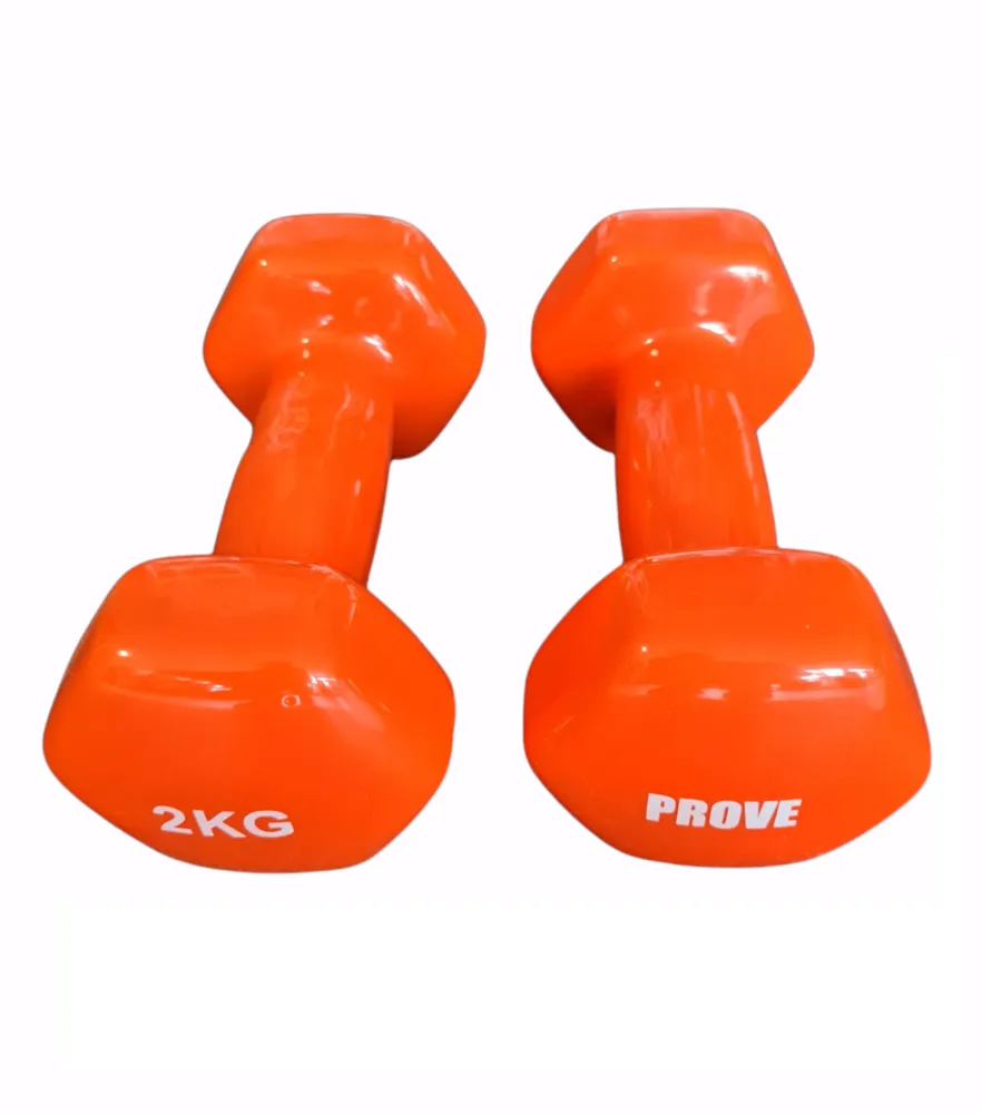 Šešiakampis aerobikos hantelis Prove 2kg (1vnt)