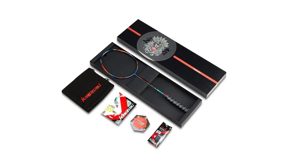 Profesionali badmintono raketė Kawasaki K9 Red 4U sustyguota