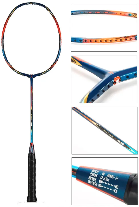 Profesionali badmintono raketė Kawasaki K9 Red 4U sustyguota