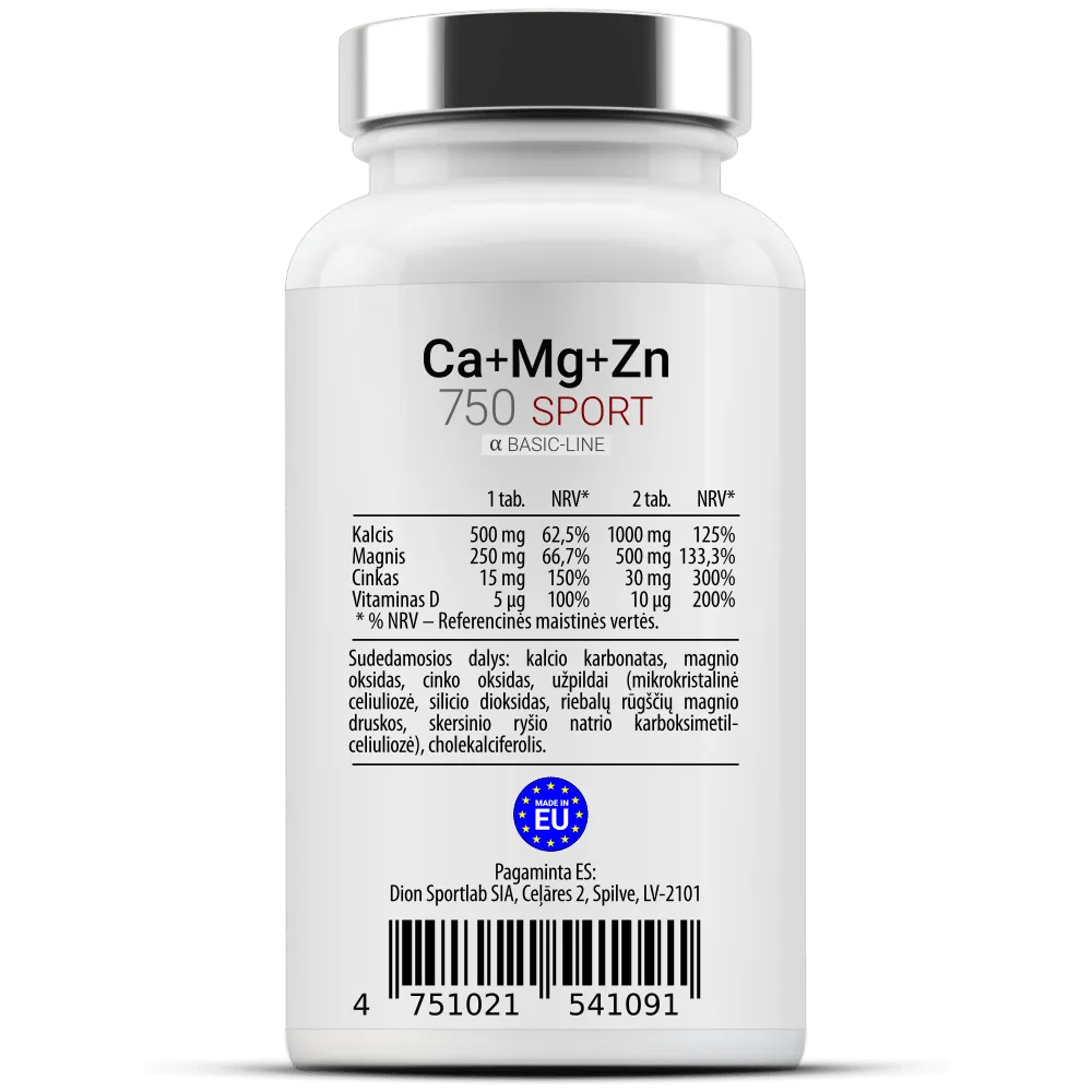 Ca-Mg-Zn 750 120 tablečių