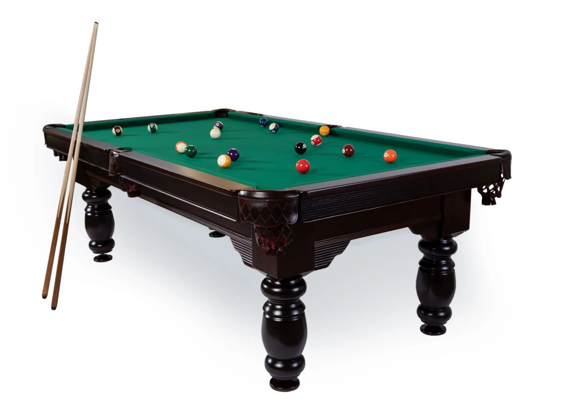 Pulo stalas Arizona 8' pėdų (245x145cm) žalias audinys, su komplektacija