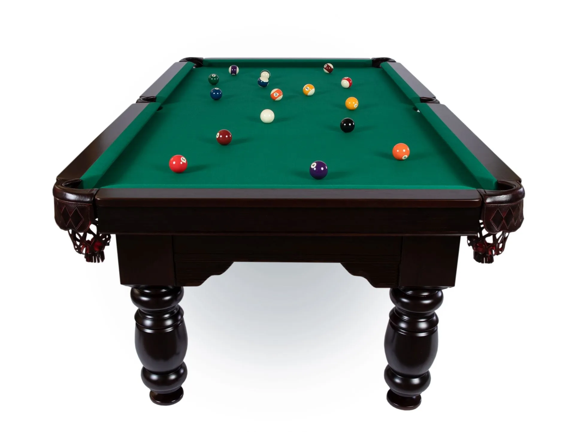 Pulo stalas Arizona 8' pėdų (245x145cm) žalias audinys, akmens plokštė, su komplektacija