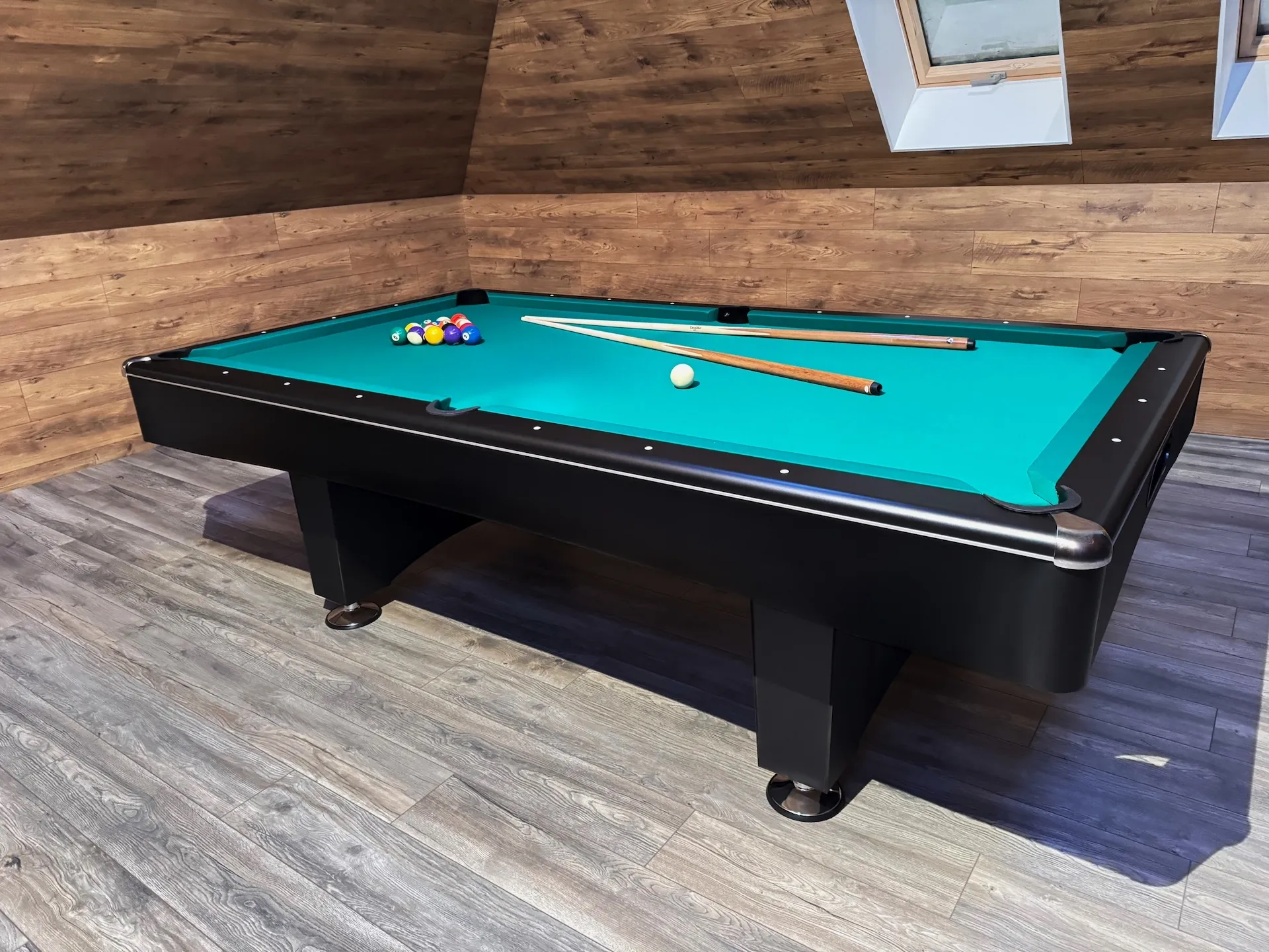 Pulo stalas Bilaro Eliminator II 8 pėdų, juodos spalvos