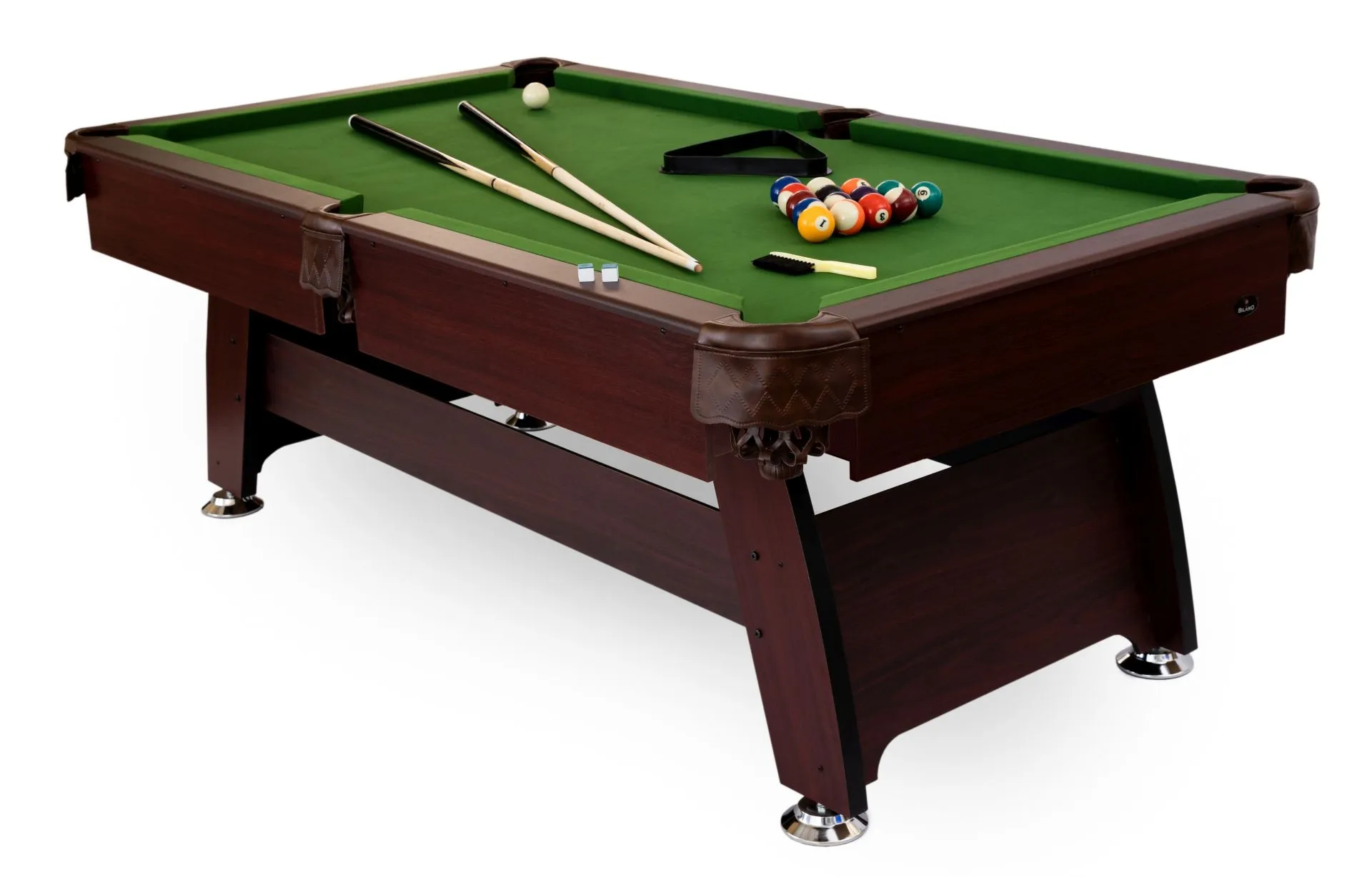 Pulo stalas Bilaro Q15 8 pėdų (242x131cm) žalias audinys su komplektacija