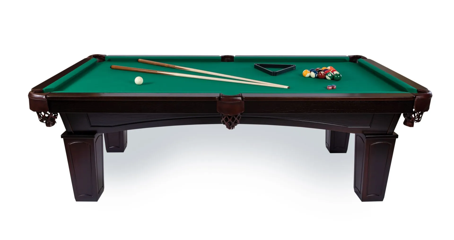 Pulo stalas Texas 8' pėdų (245x145cm) žalias audinys, su komplektacija