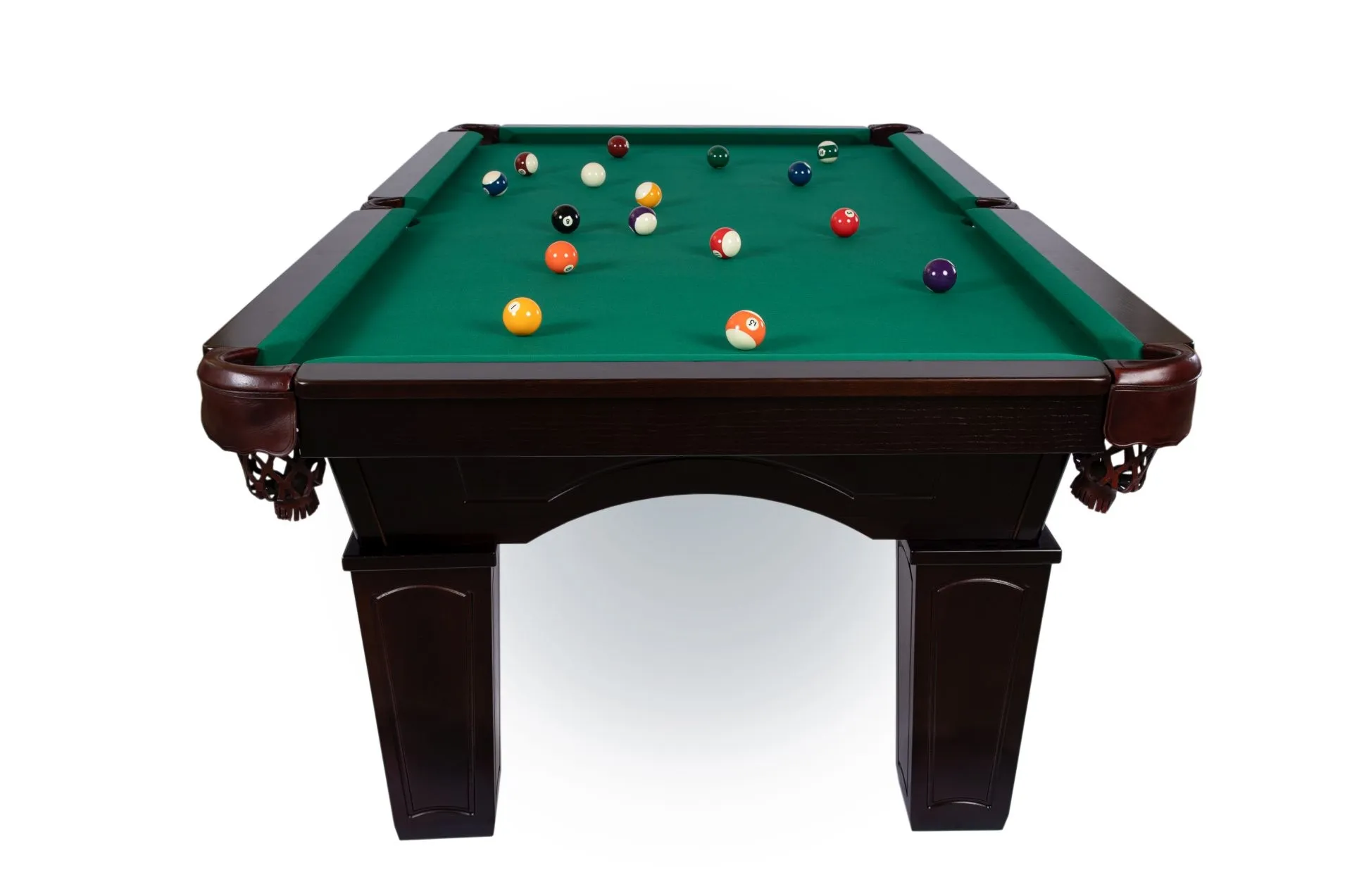 Pulo stalas Texas 8' pėdų (245x145cm) žalias audinys, akmens plokštė, su komplektacija