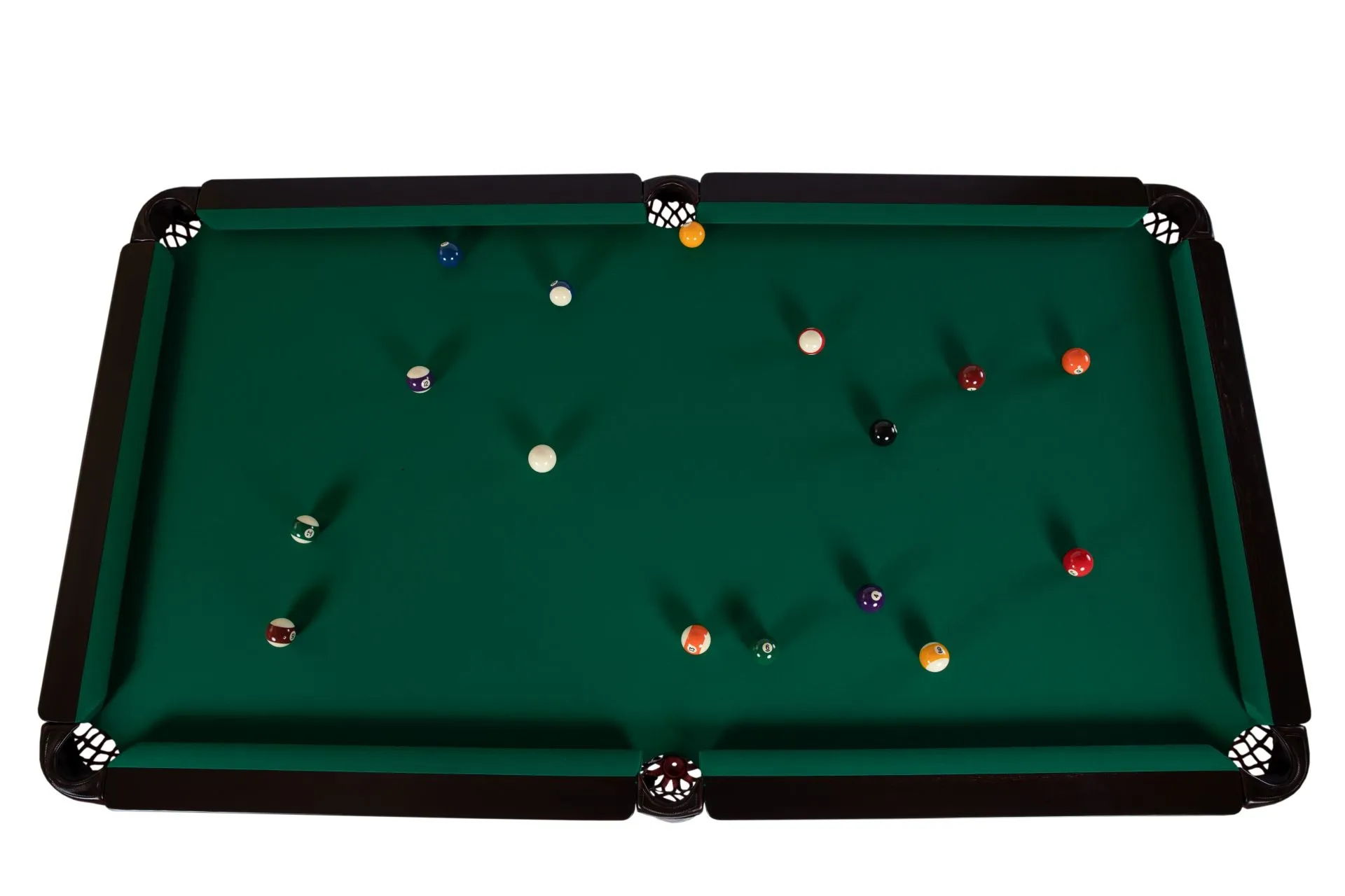 Pulo stalas Arizona 8' pėdų (245x145cm) žalias audinys, akmens plokštė, su komplektacija