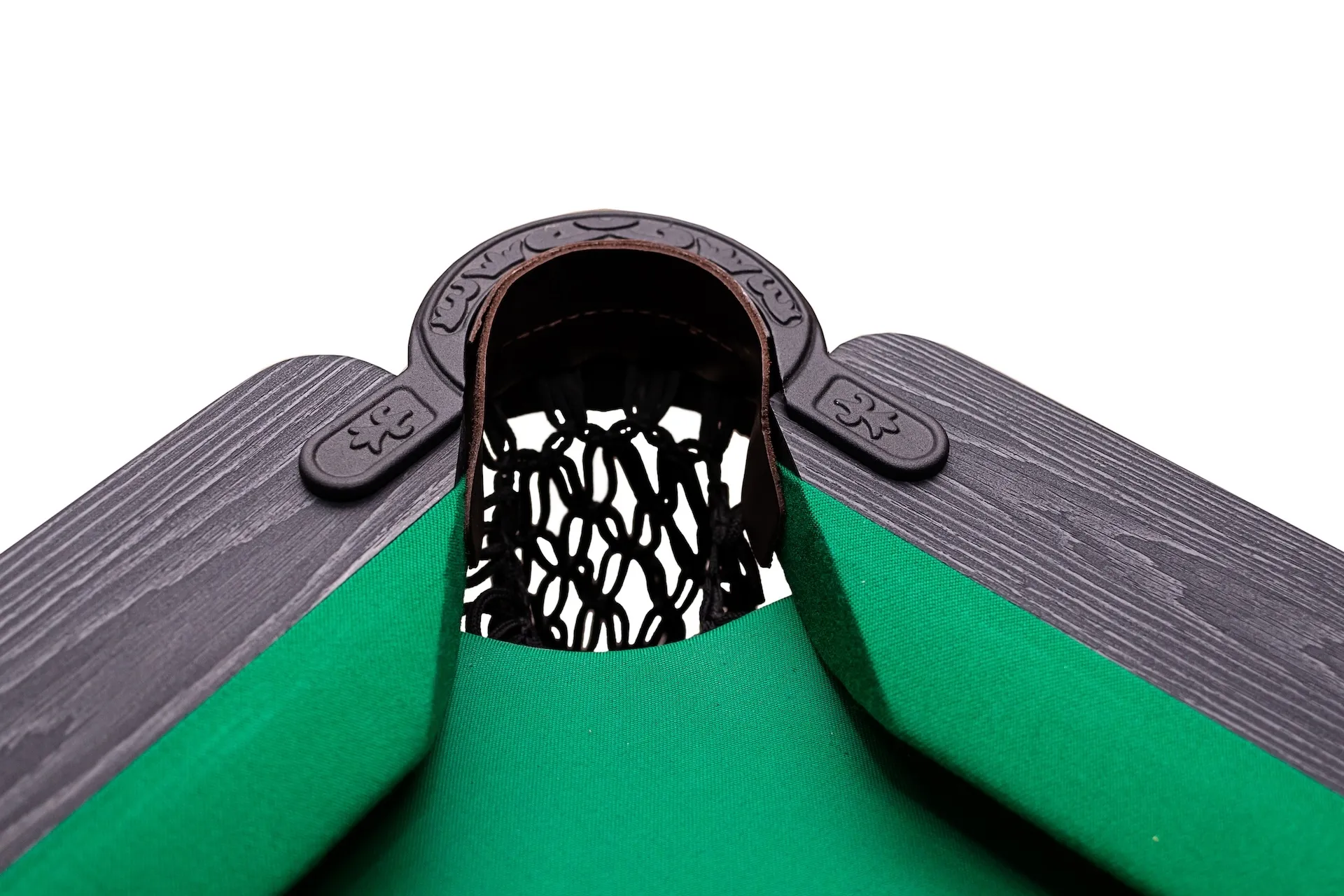 Pulo stalas Fort 7' pėdų (230x130cm), akmens plokštė, žalias audinys, su komplektacija