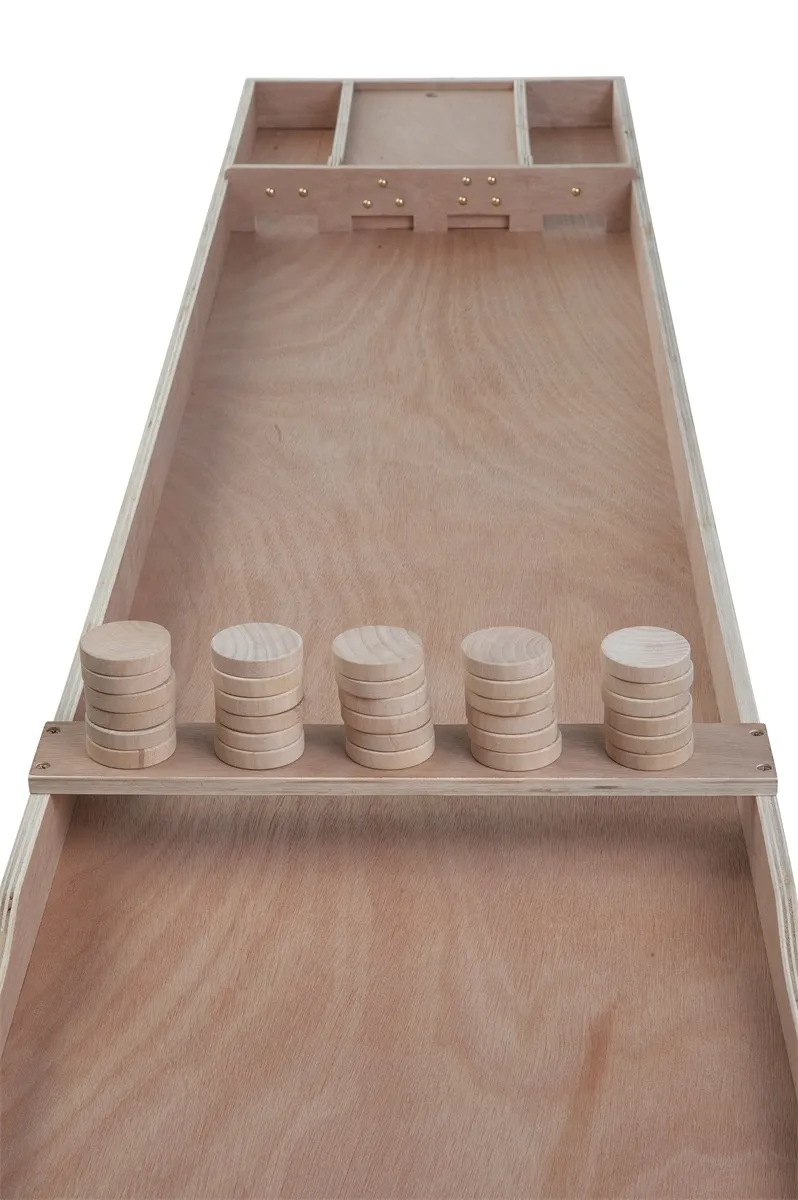 c4395b3baa7b7ab6a24e353a1e5488c5f96280c3 Stalo žaidimas Shuffleboard Match, 200 × 41 × 7,5 cm