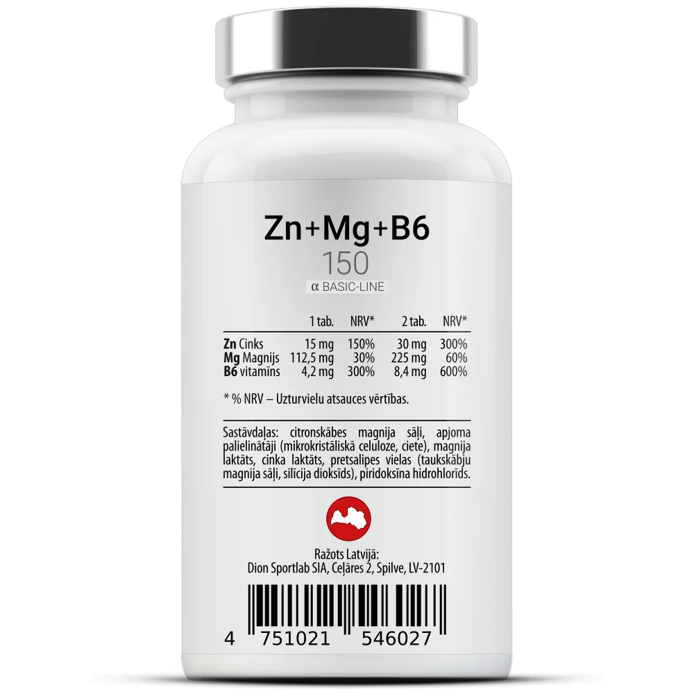 Zn-Mg-B6 150 60 tablečių