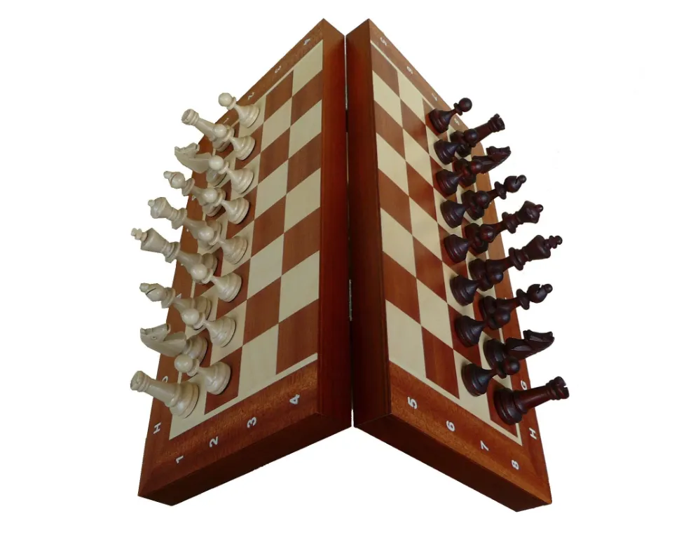 Magnetiniai šachmatai 350x175x50mm, karalius 65mm