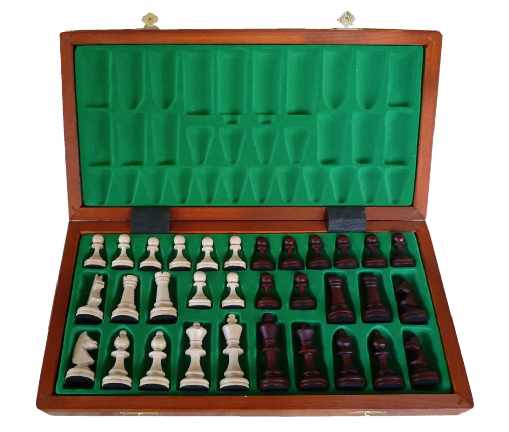 Magnetiniai šachmatai 350x175x50mm, karalius 65mm