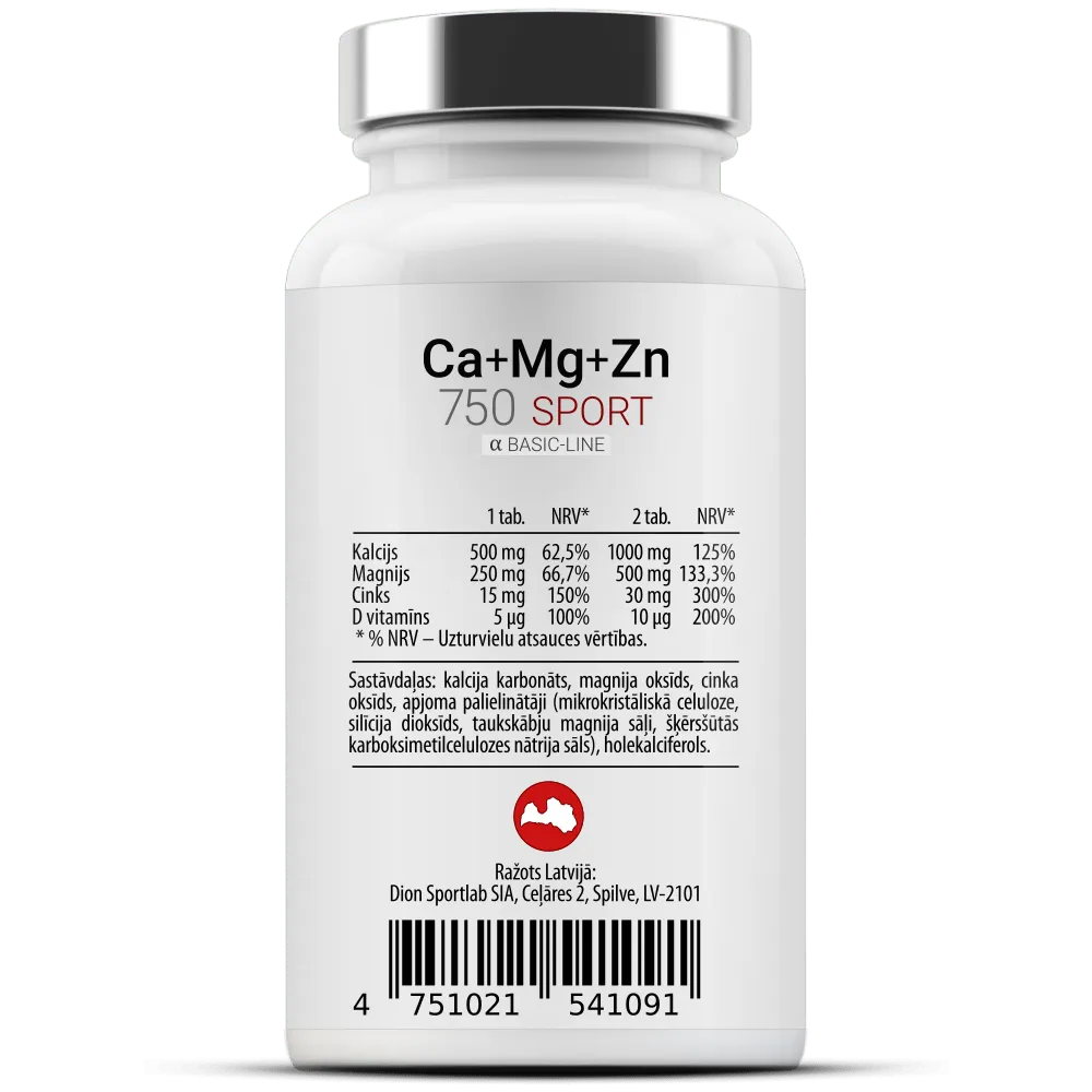 Ca-Mg-Zn 750 120 tablečių