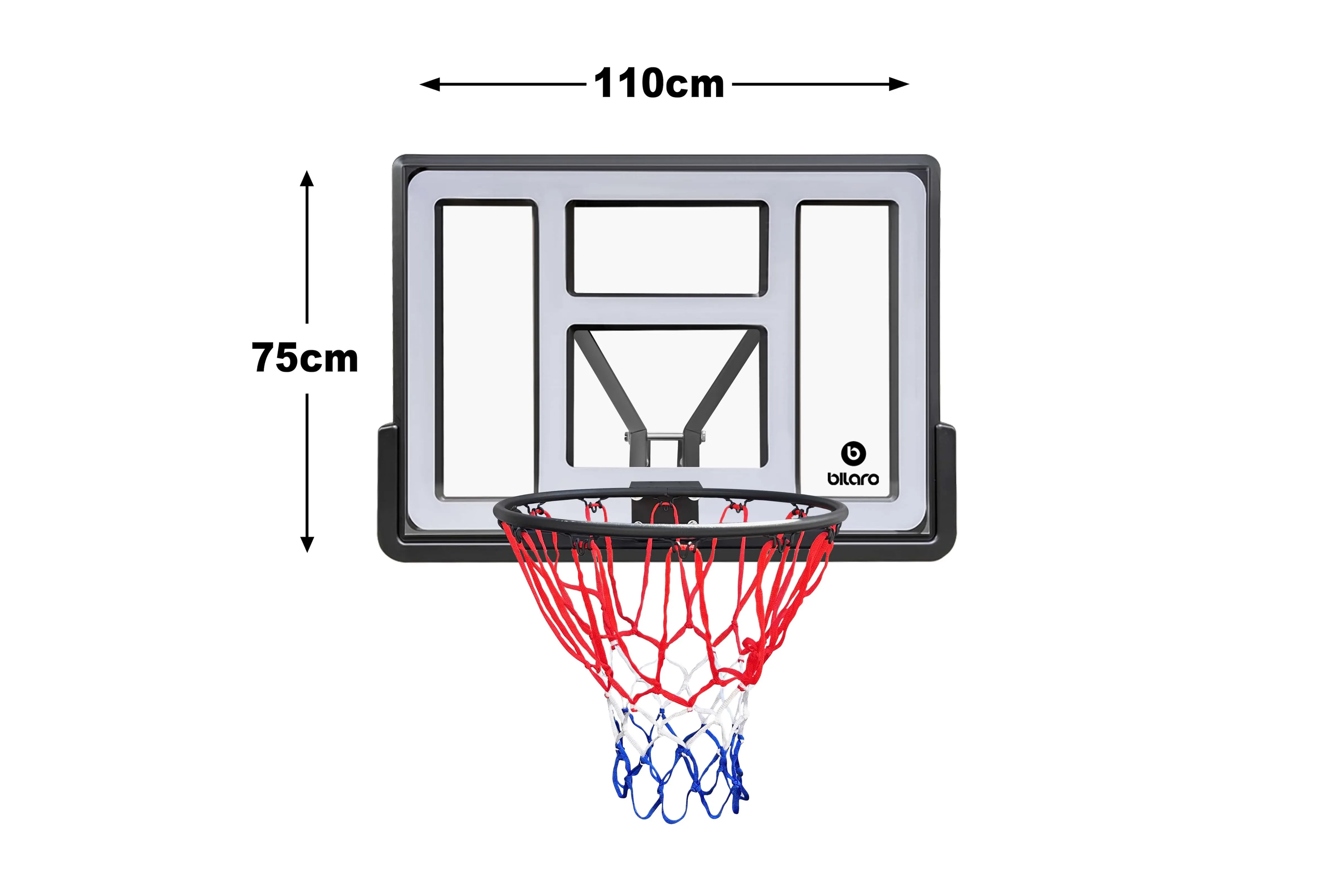 Krepšinio lenta Bilaro Juta 110x75cm, su lanku ir tinkleliu