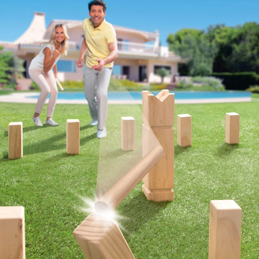 Lauko žaidimas Bex Kubb Original, raudonas karalius