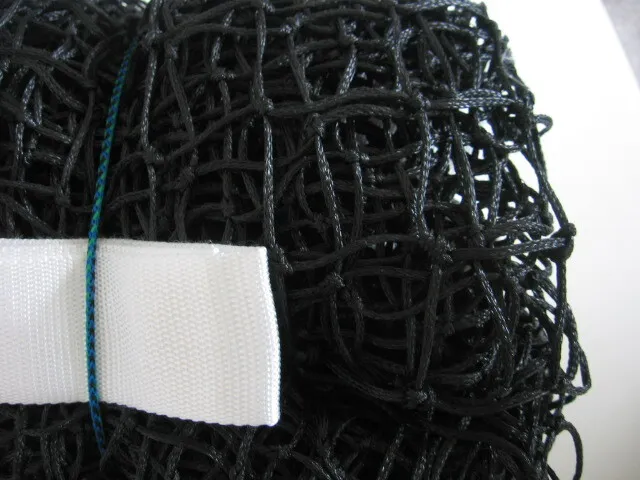 Lauko teniso tinklas PE2mm (juodas su trosu)