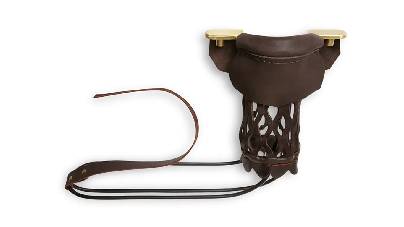 Kišenių komplektas biliardo stalui su latakais, oda/žalvaris