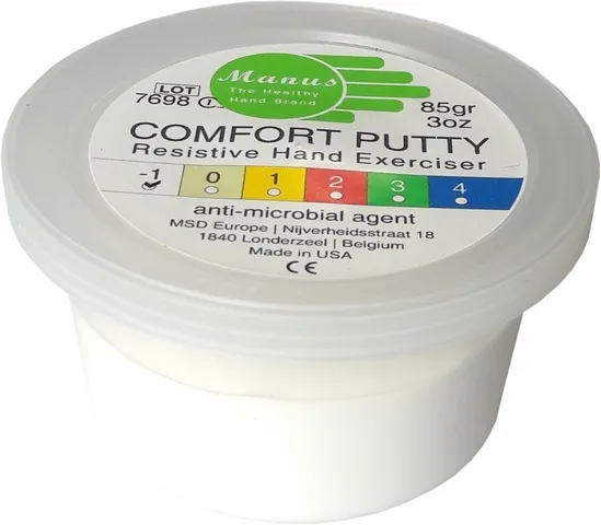 Ergoterapinė masė MVS Comfort Anti-bakterinė 85g-Balta (Special Soft)