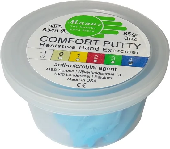 manus-comfort-putty-02-090106-manus-comfort-putty-85g-level-4-blue_1 Ergoterapinė masė MVS Comfort Anti-bakterinė 85g-Mėlyna (Extra Firm)