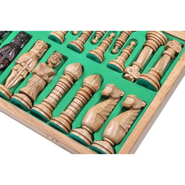 mediniai-sachmatai-oak_2_ Šachmatai Royal OAK 650x325x80mm, karalius 150mm ąžuoliniai (Ekskliuzyvas)