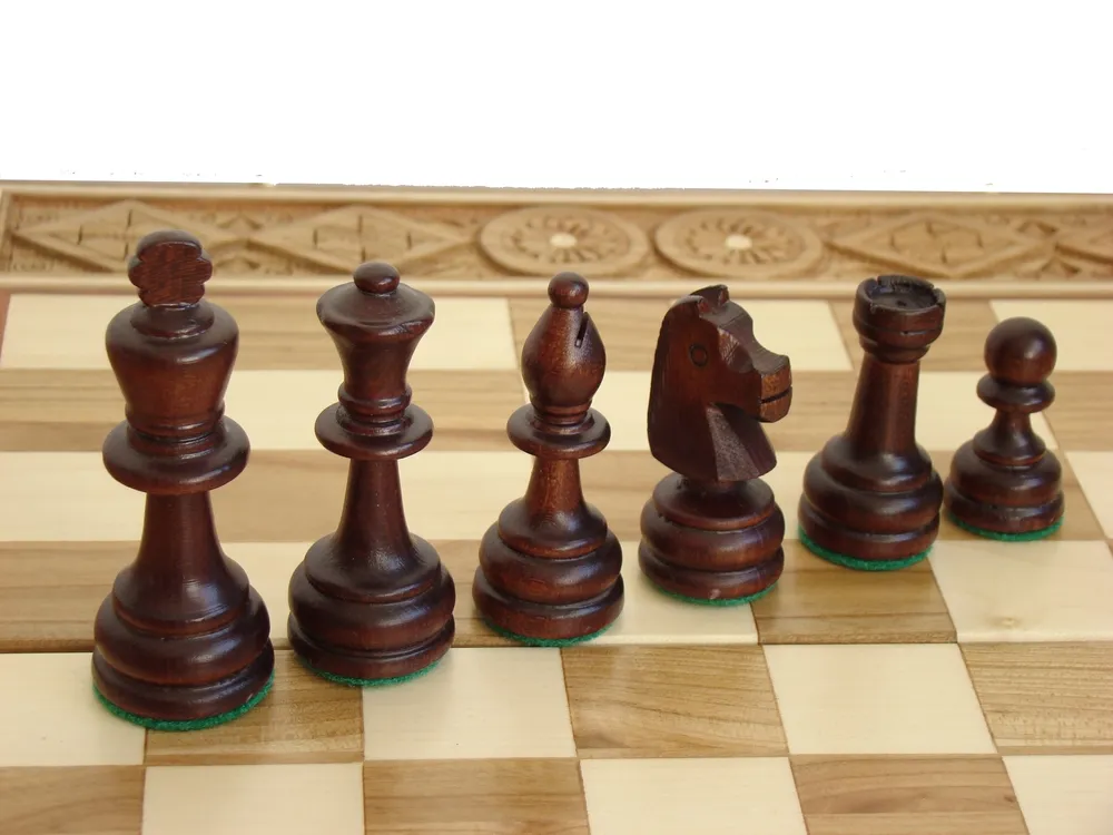 Šachmatai Rubin 420x420x35mm, karalius 86mm (Ekskliuzyvas)