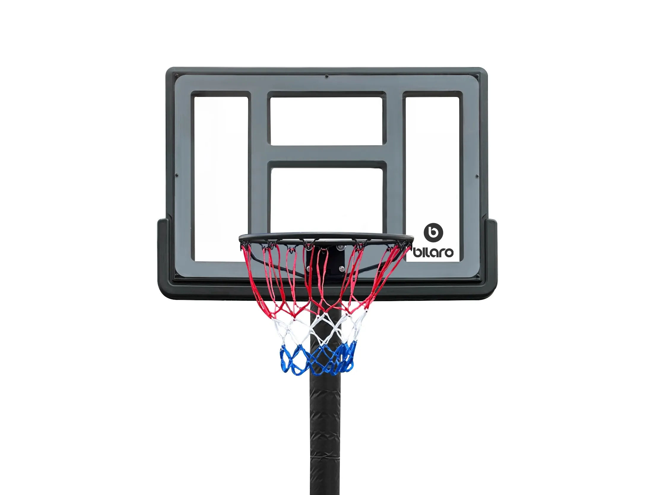 Mobilus krepšinio stovas Bilaro Madison 110x75cm + apsauga + kamuolys