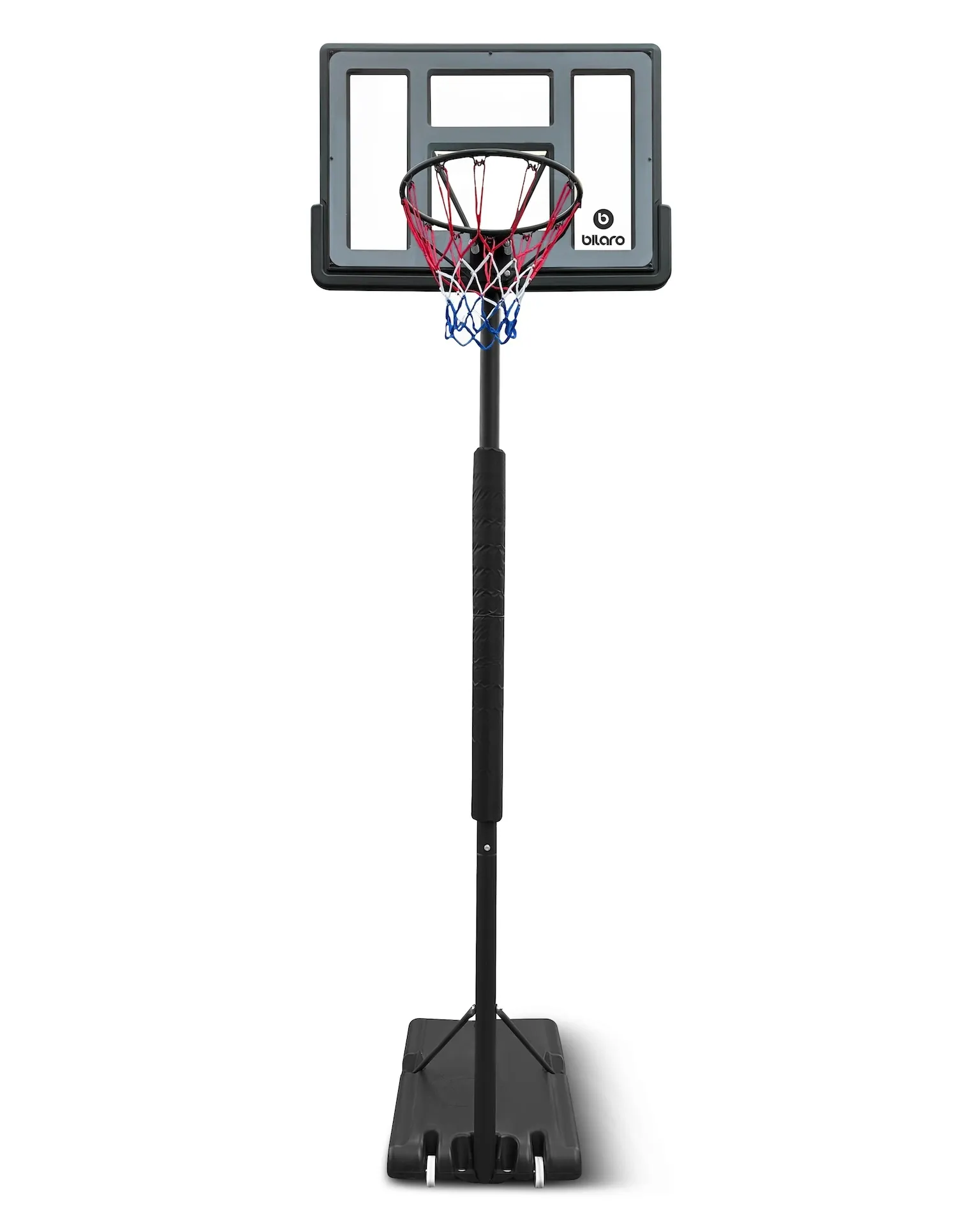 Mobilus krepšinio stovas Bilaro Madison 110x75cm + apsauga + kamuolys