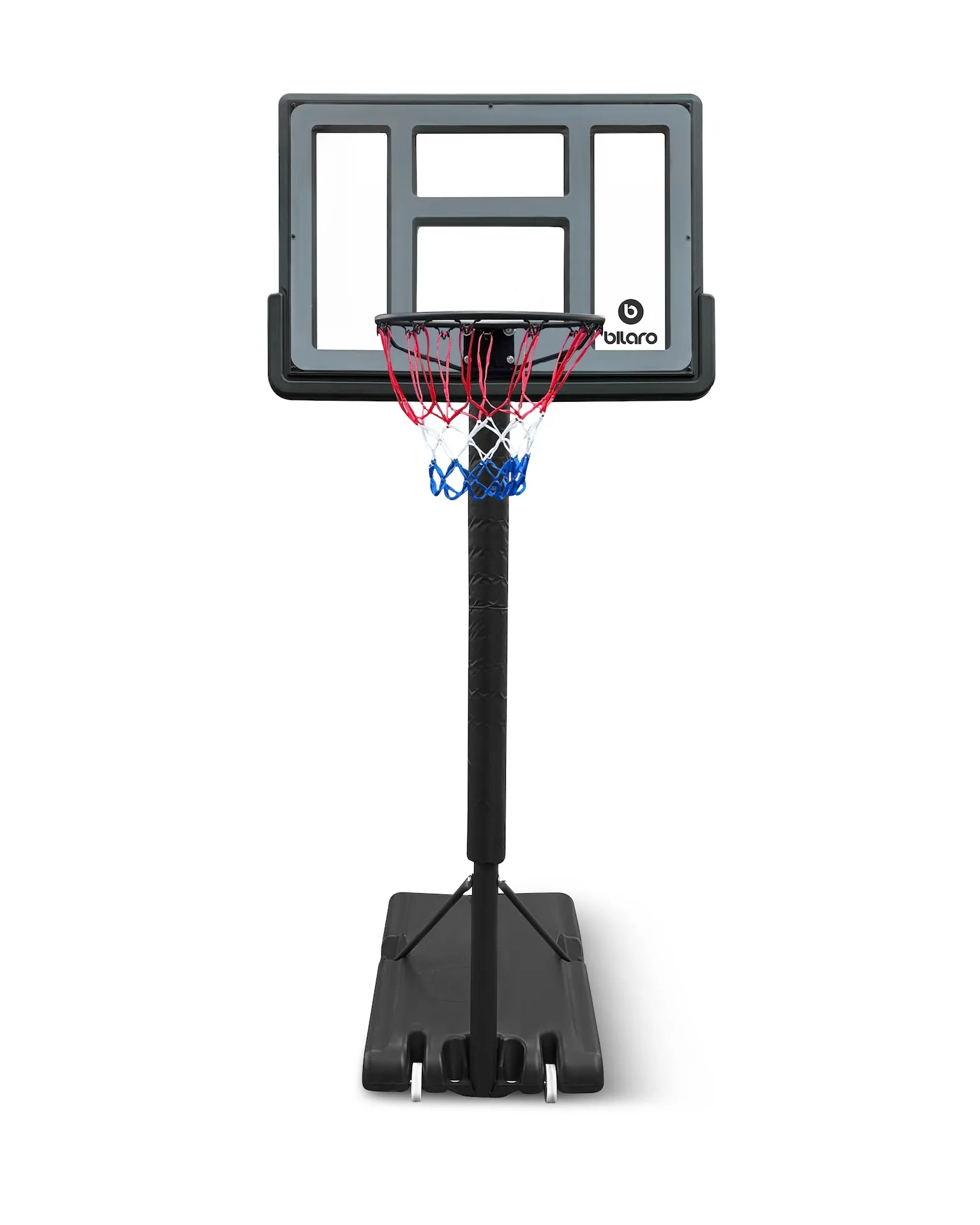 Mobilus krepšinio stovas Bilaro Madison 110x75cm + apsauga + kamuolys