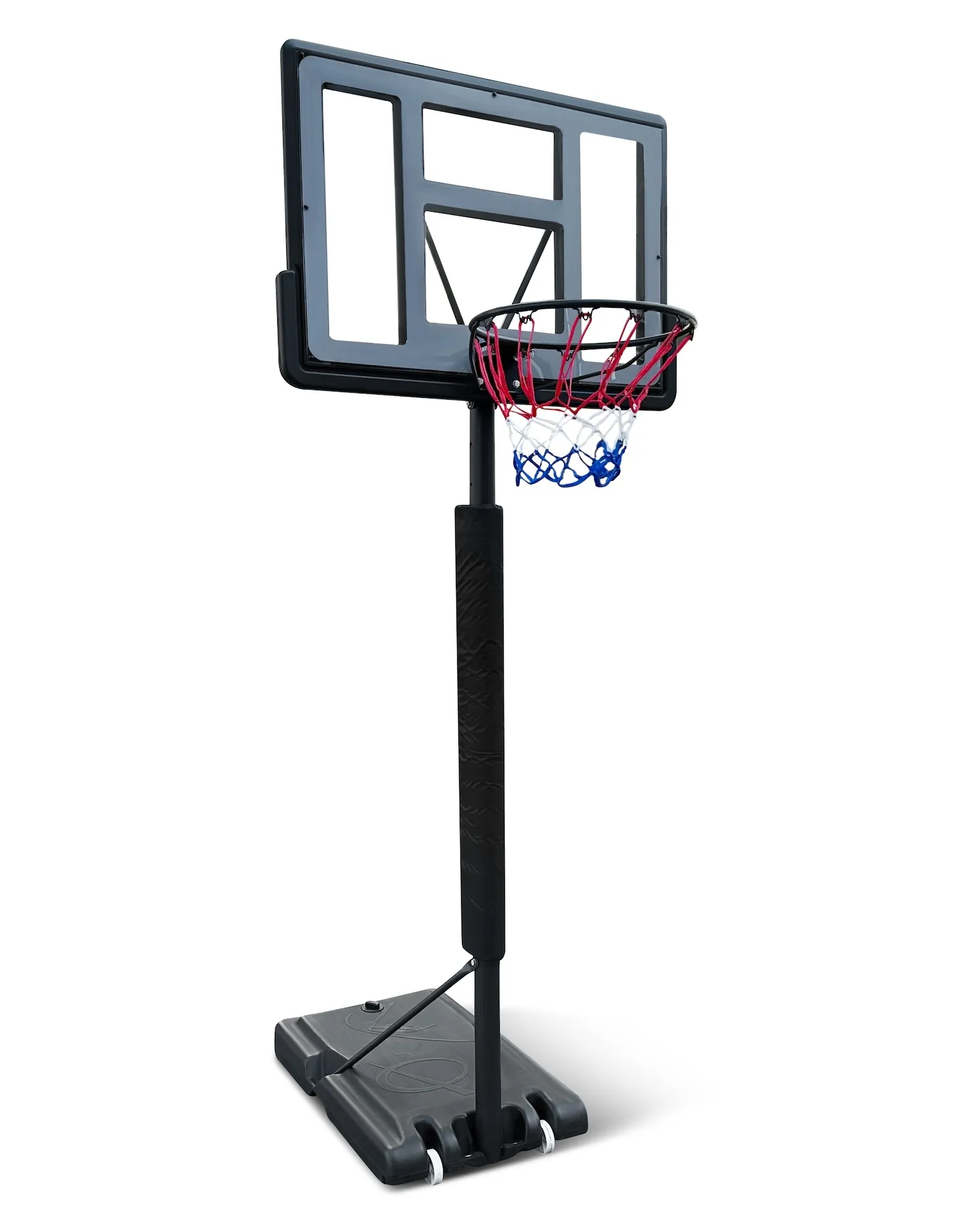 Mobilus krepšinio stovas Bilaro Madison 110x75cm + apsauga + kamuolys