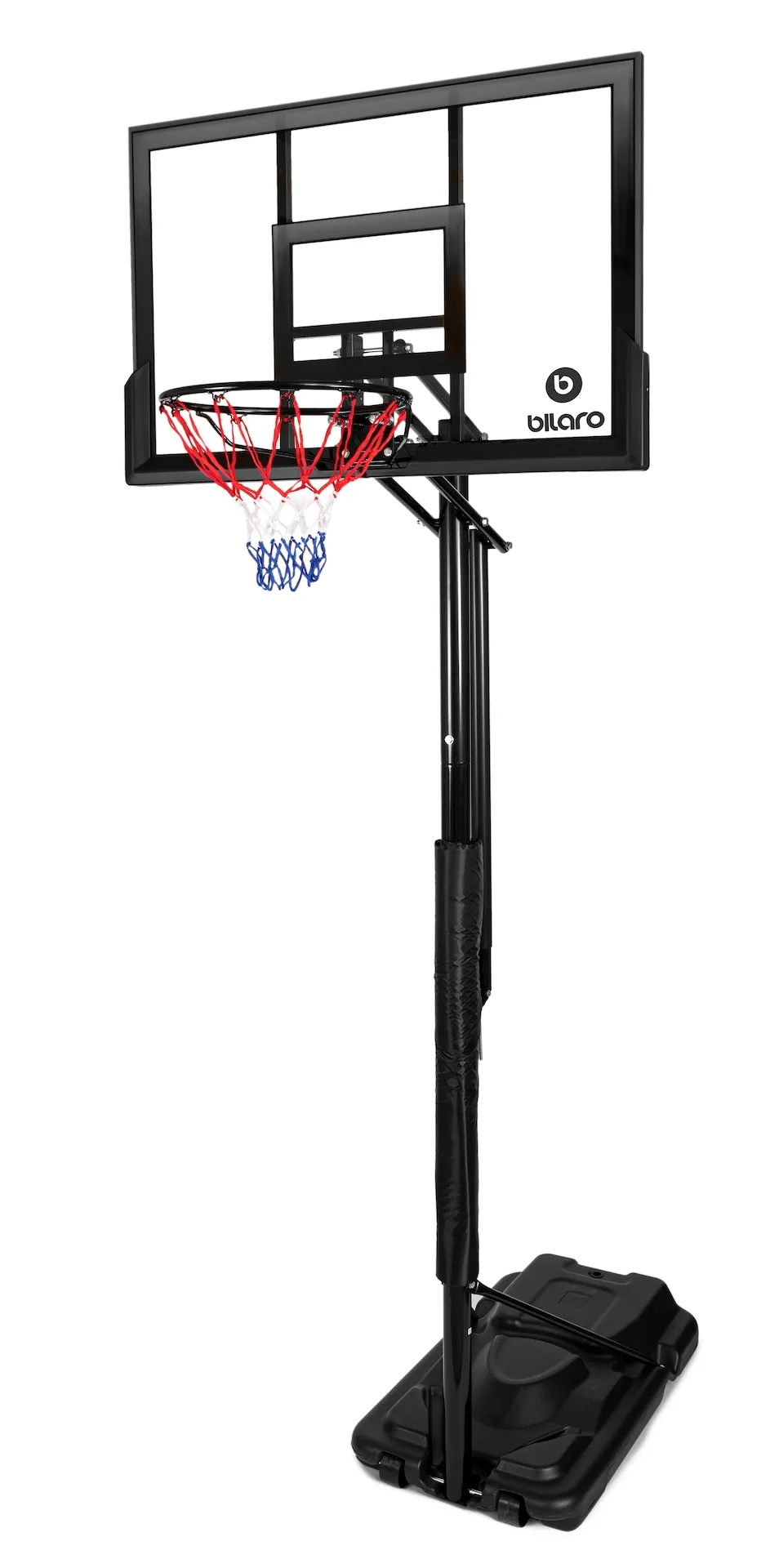 mobilus_krepsinio_stovas_bilaro_oakland_portable_basketball_stand_1 Mobilus krepšinio stovas Bilaro Oakland 120x80cm + apsauga + kamuolys