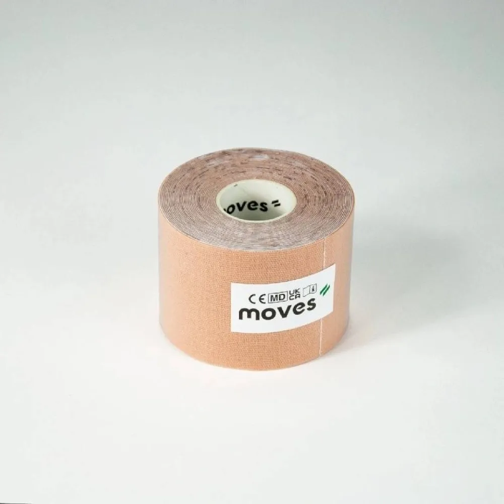moves_teipas_tan Kineziologinis teipas MOVES 5 cmx5m TAN